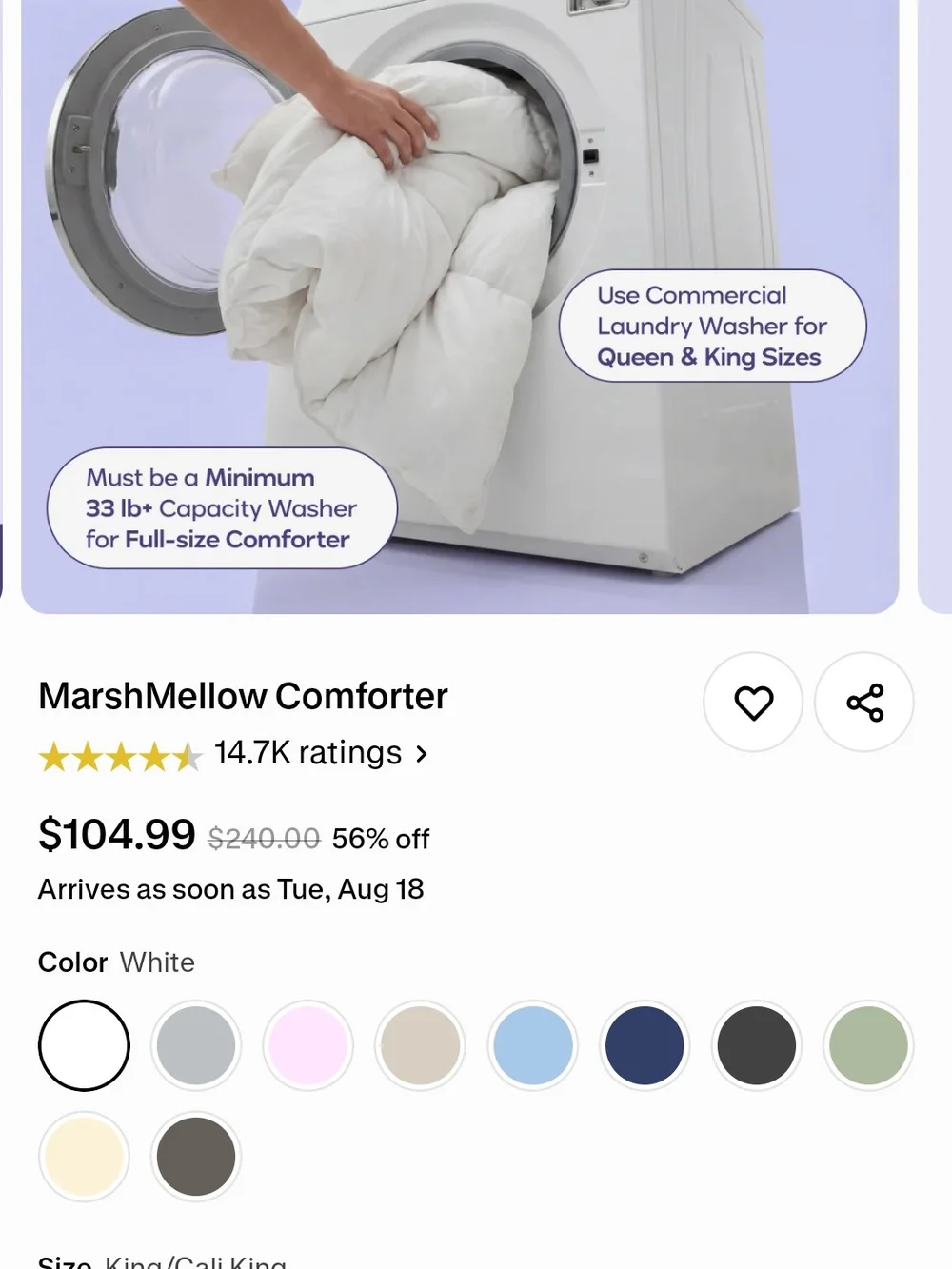 MarshMellow White Comforter - Ultra-Soft, Machine Washable